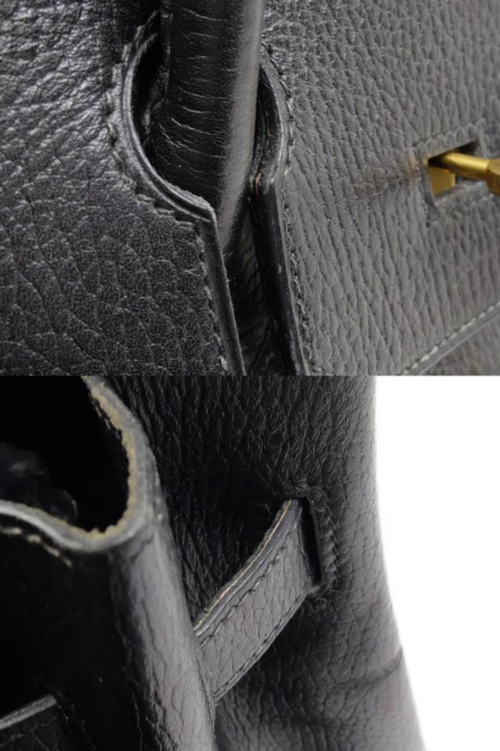 Women's Hermès Birkin 35 226582 Black Ardennes Leather Shoulder Bag For Sale