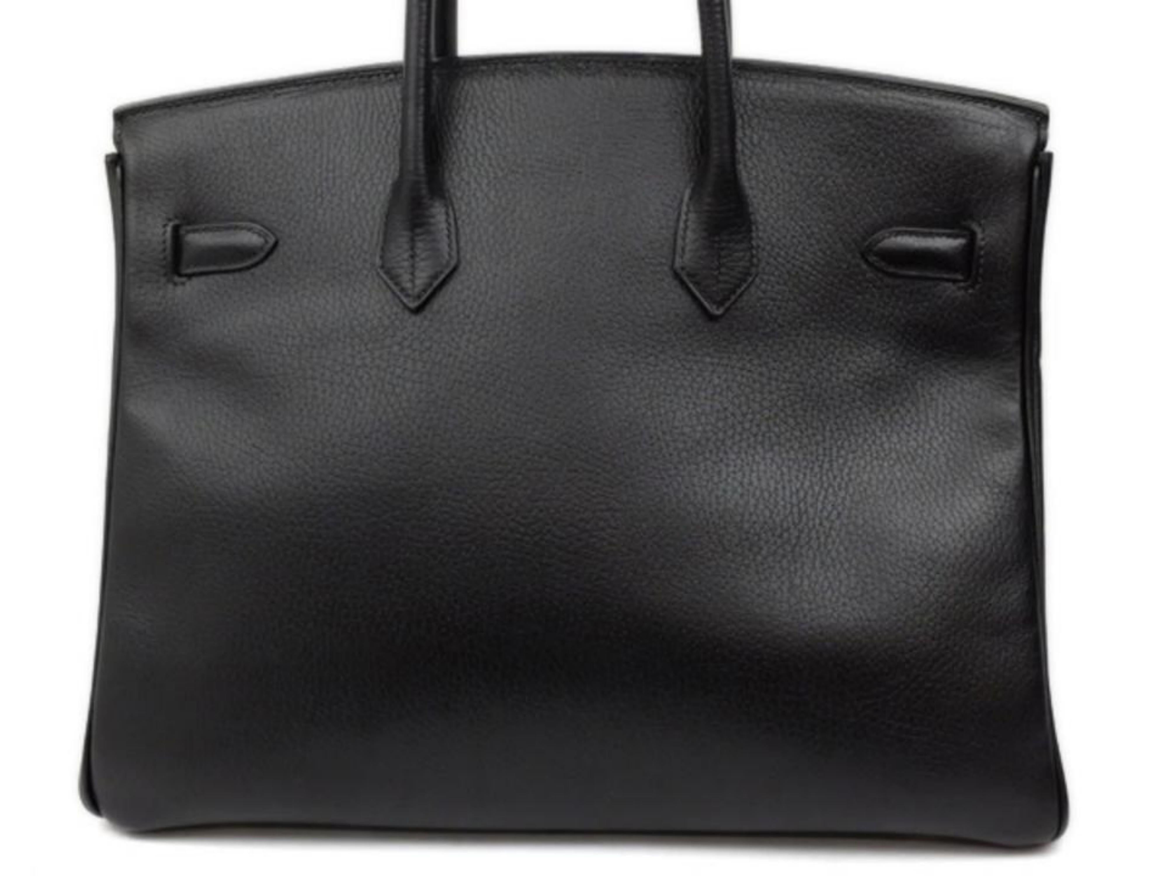 Hermès Birkin 35 226582 Black Ardennes Leather Shoulder Bag For Sale 5