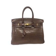 Hermes Birkin 35 Alligator, Brown color