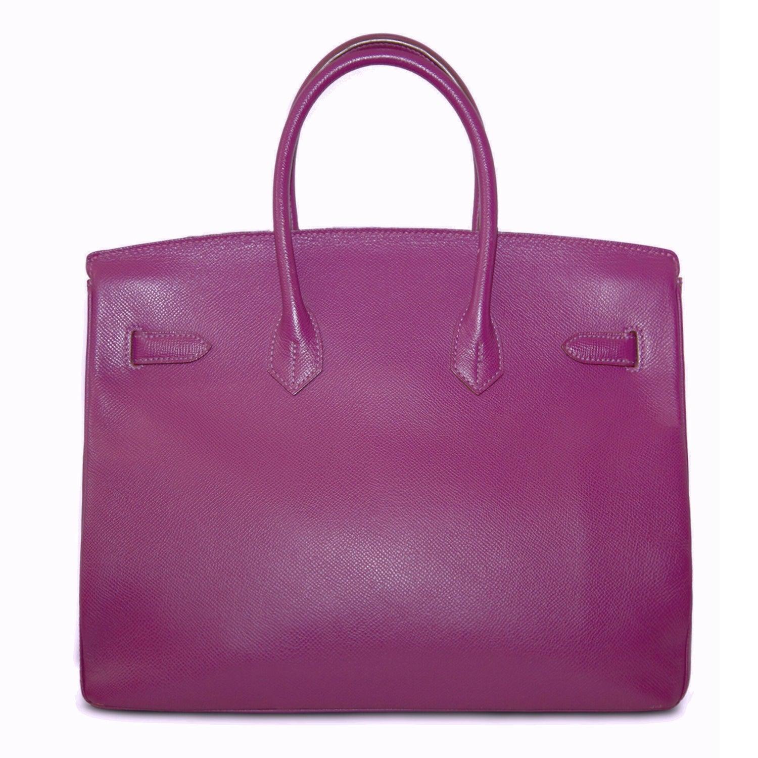 Purple Hermès Birkin 35 Anemone Epsom PHW For Sale