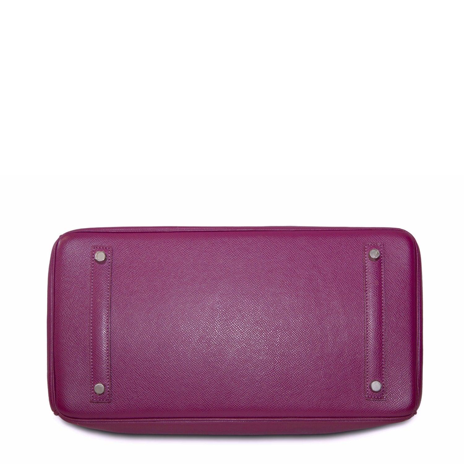 Hermès Birkin 35 Anemone Epsom PHW In Good Condition For Sale In London, GB