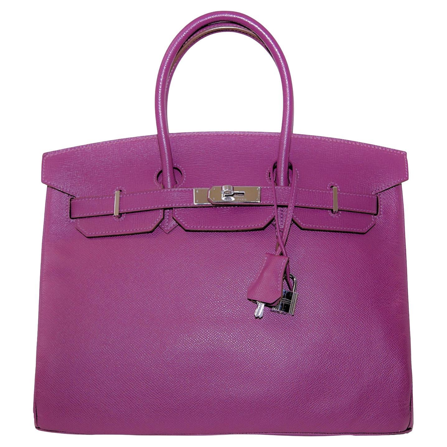 Hermès Birkin 35 Anemone Epsom PHW For Sale