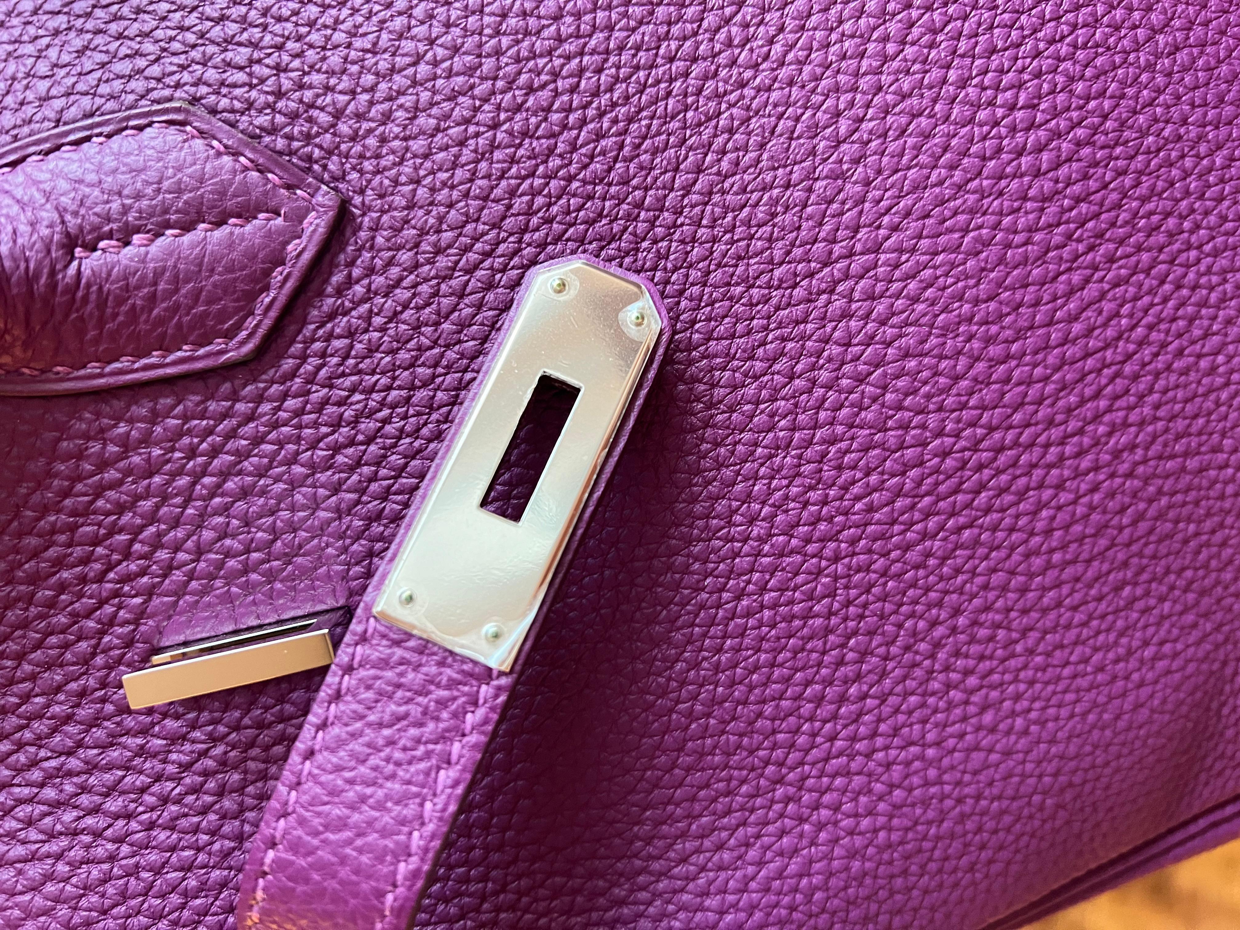 Hermes Birkin 35 Anemone Togo Bag PHW For Sale 5