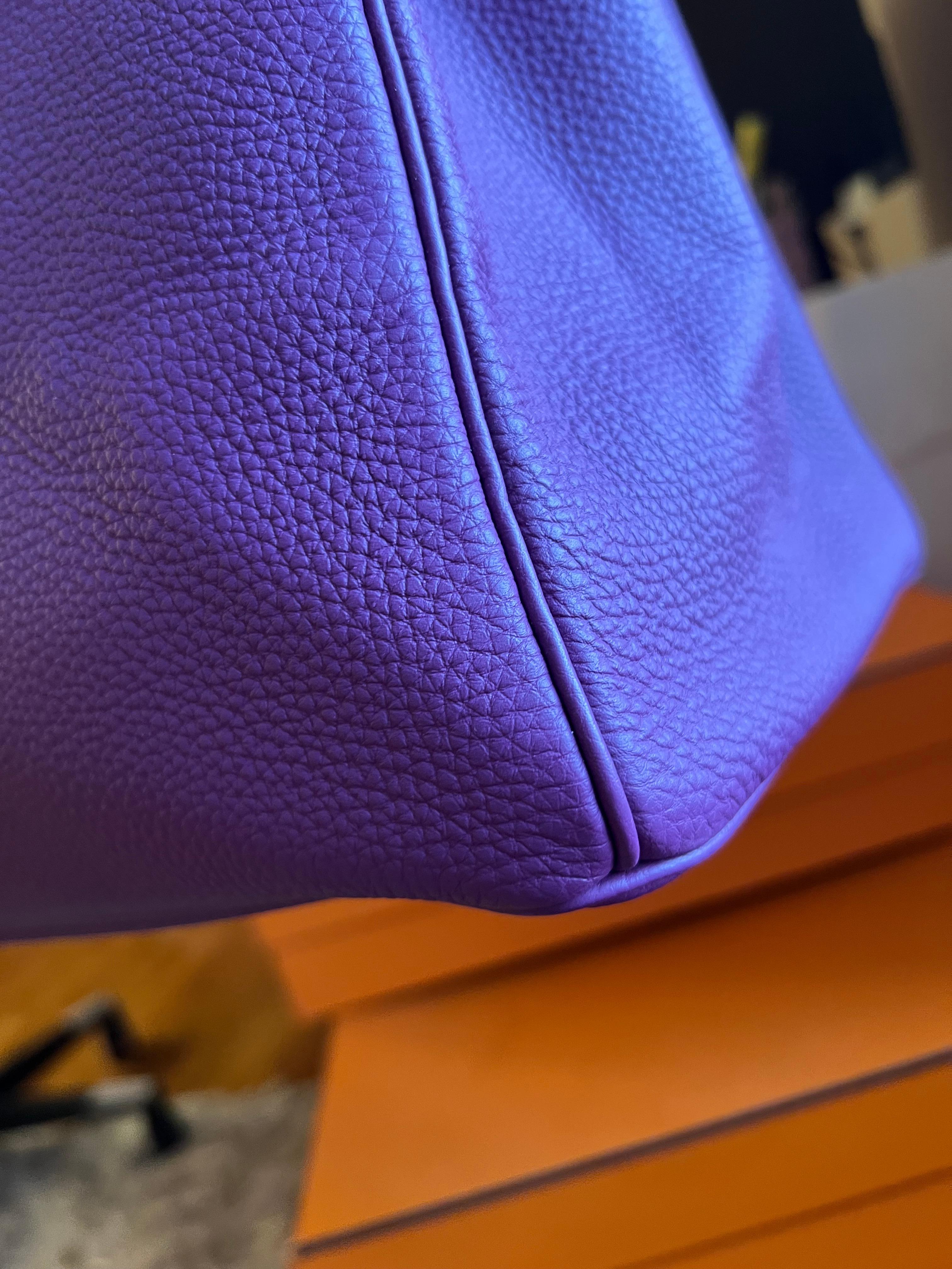 Hermes Birkin 35 Anemone Togo Bag PHW For Sale 6