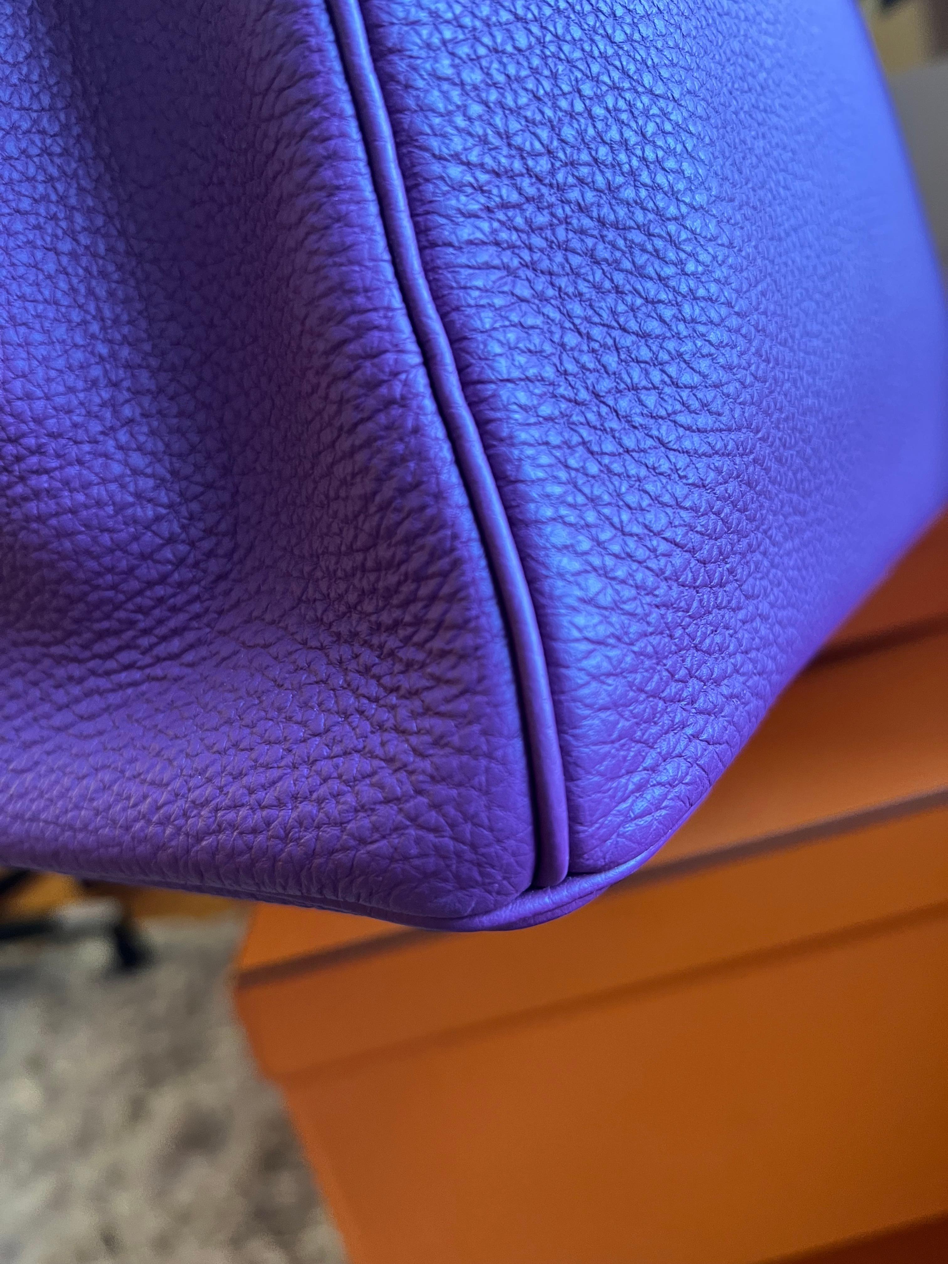 Hermes Birkin 35 Anemone Togo Bag PHW For Sale 7