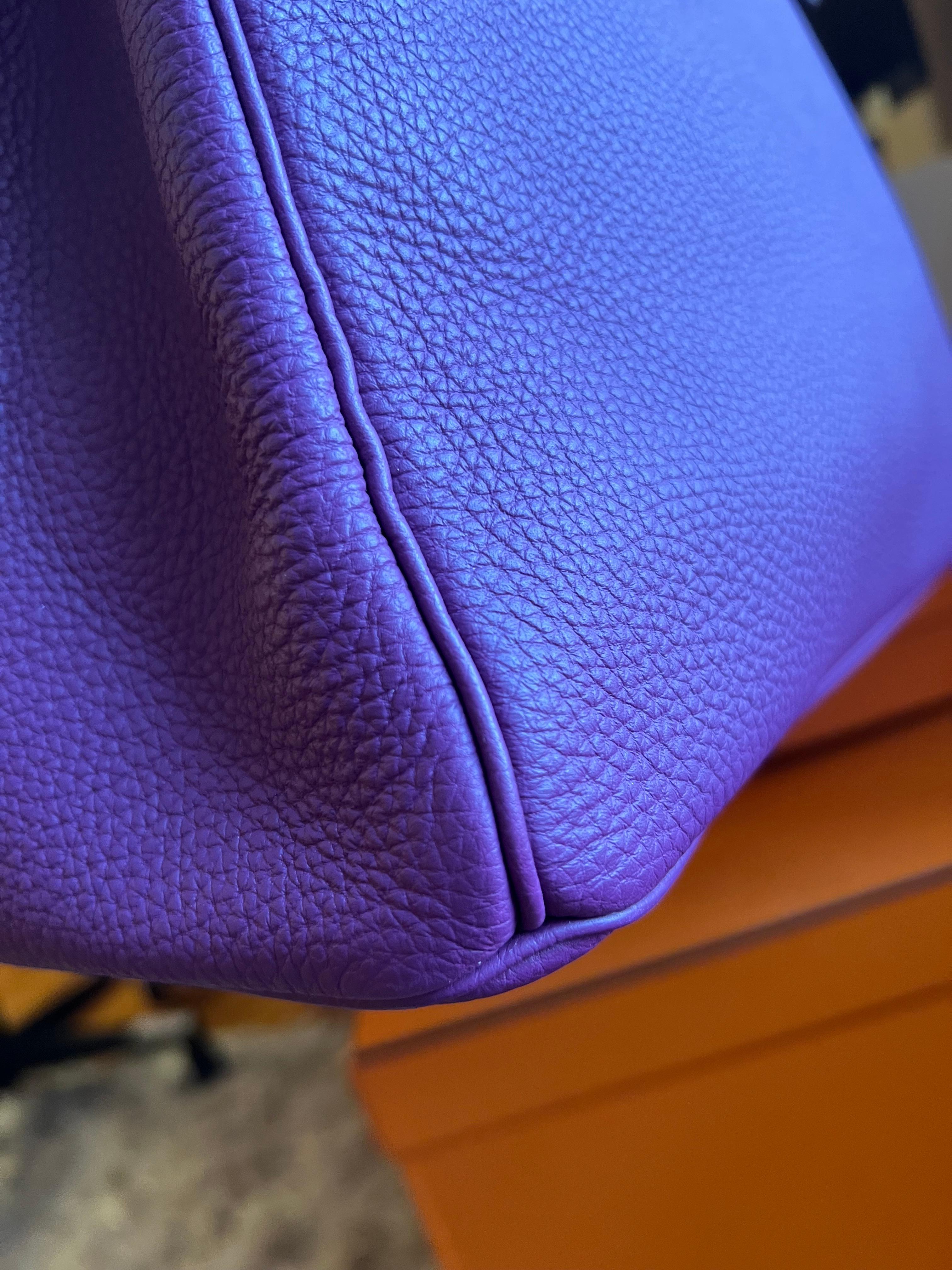 Hermes Birkin 35 Anemone Togo Bag PHW For Sale 9