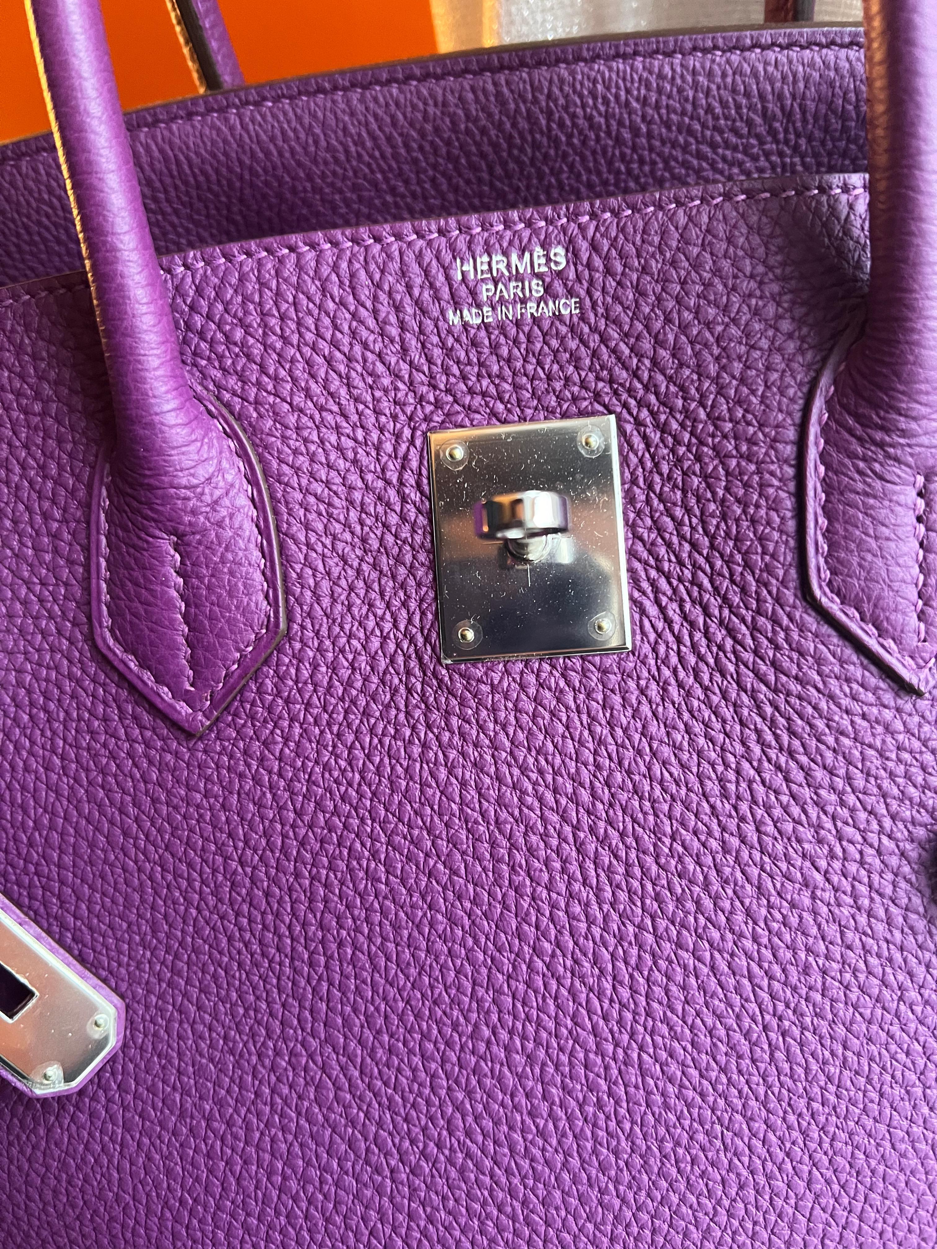 Women's or Men's Hermes Birkin 35 Anemone Togo Bag PHW For Sale