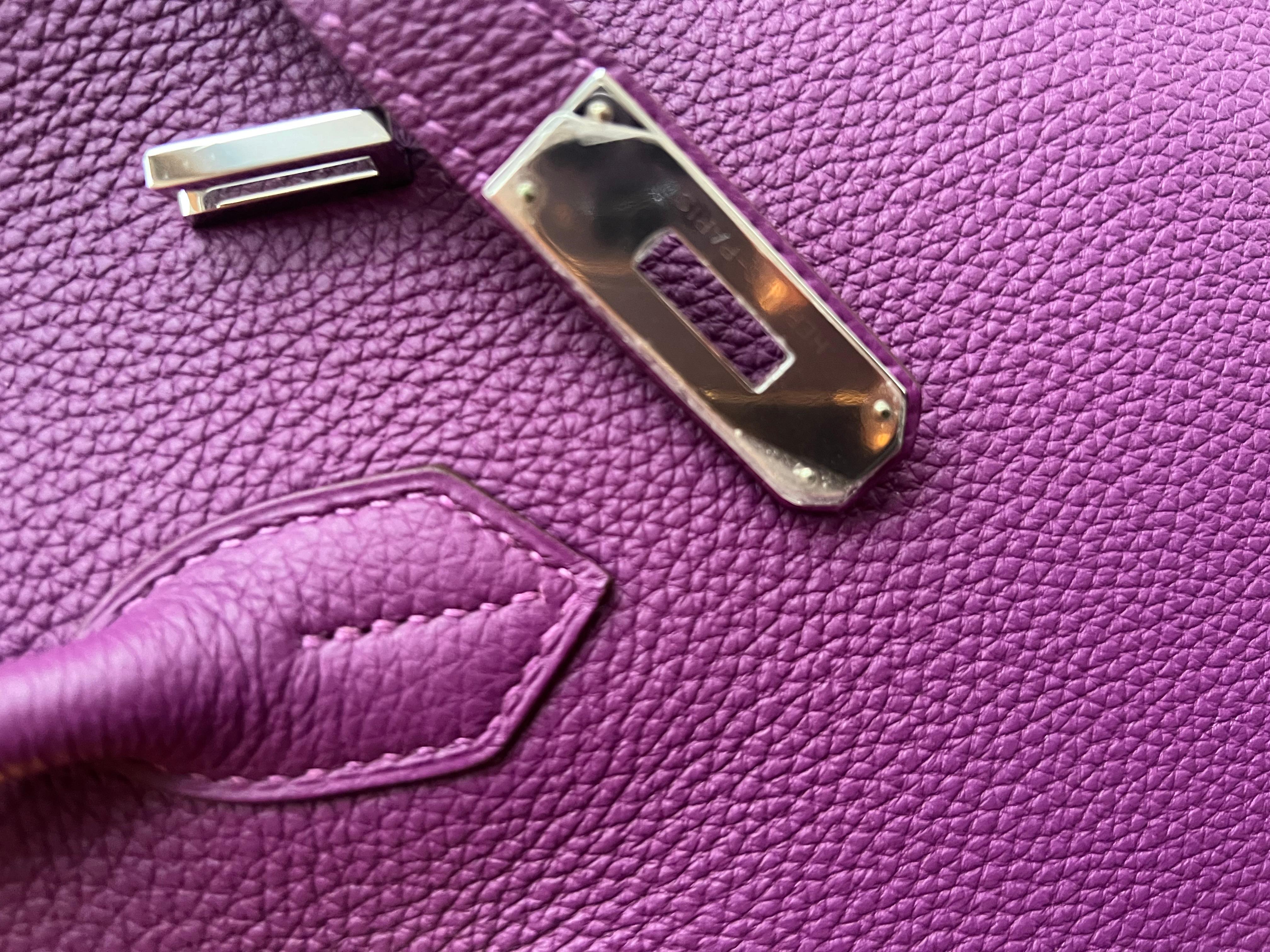 Hermes Birkin 35 Anemone Togo Bag PHW For Sale 1