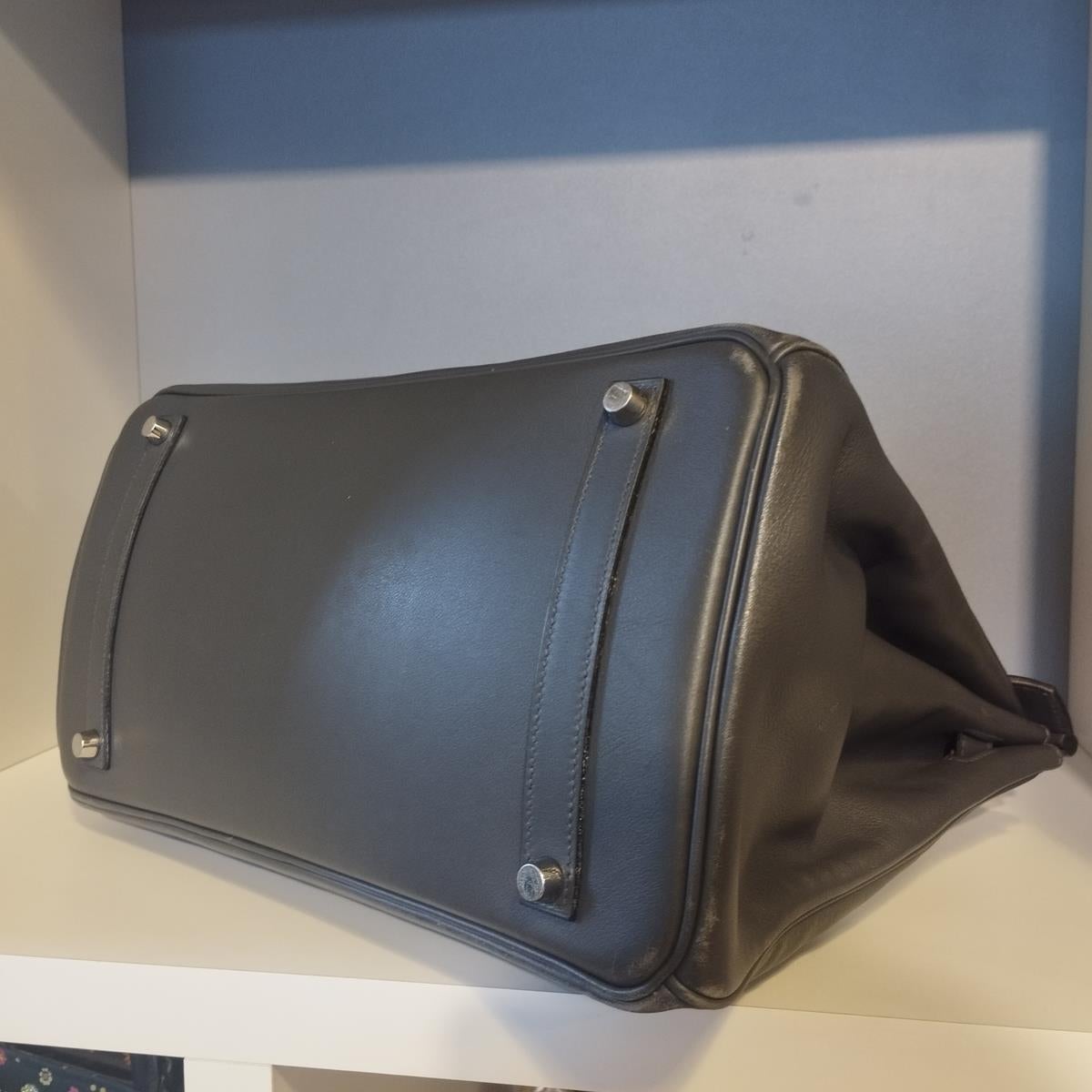 Hermès Birkin 35 Cuir gris anthracite 3