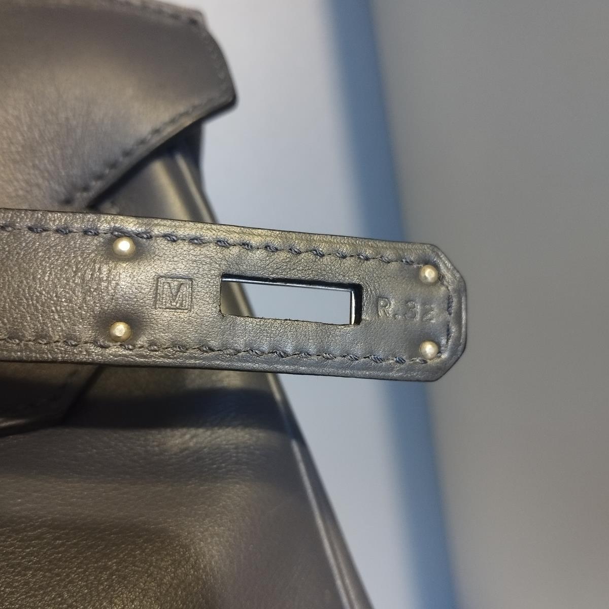 Hermès Birkin 35 Cuir gris anthracite 4