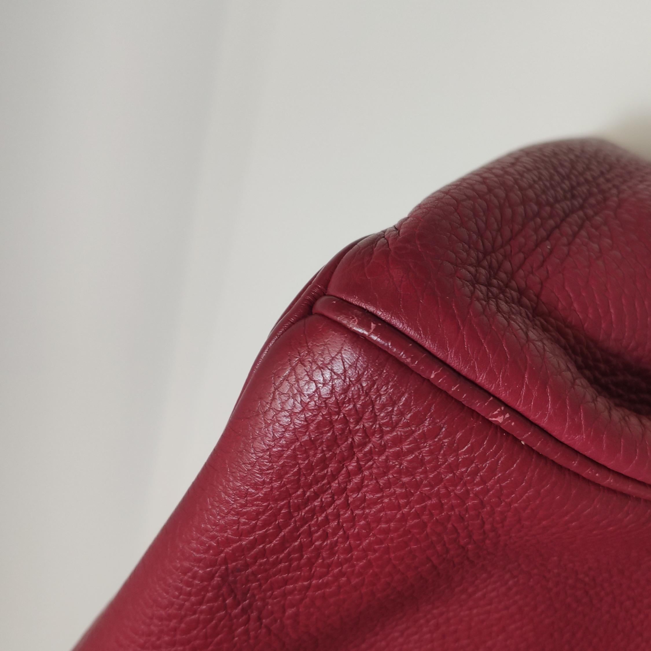 Hermes Birkin 35 B5 Rubis Togo Calfskin Leather Silver-tone Palladium Hardware 2 For Sale 10