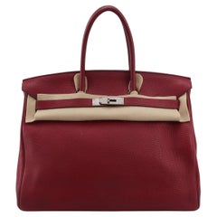 Hermes Birkin 35 B5 Rubis Togo Piel de becerro Herrajes paladio tono plateado 2