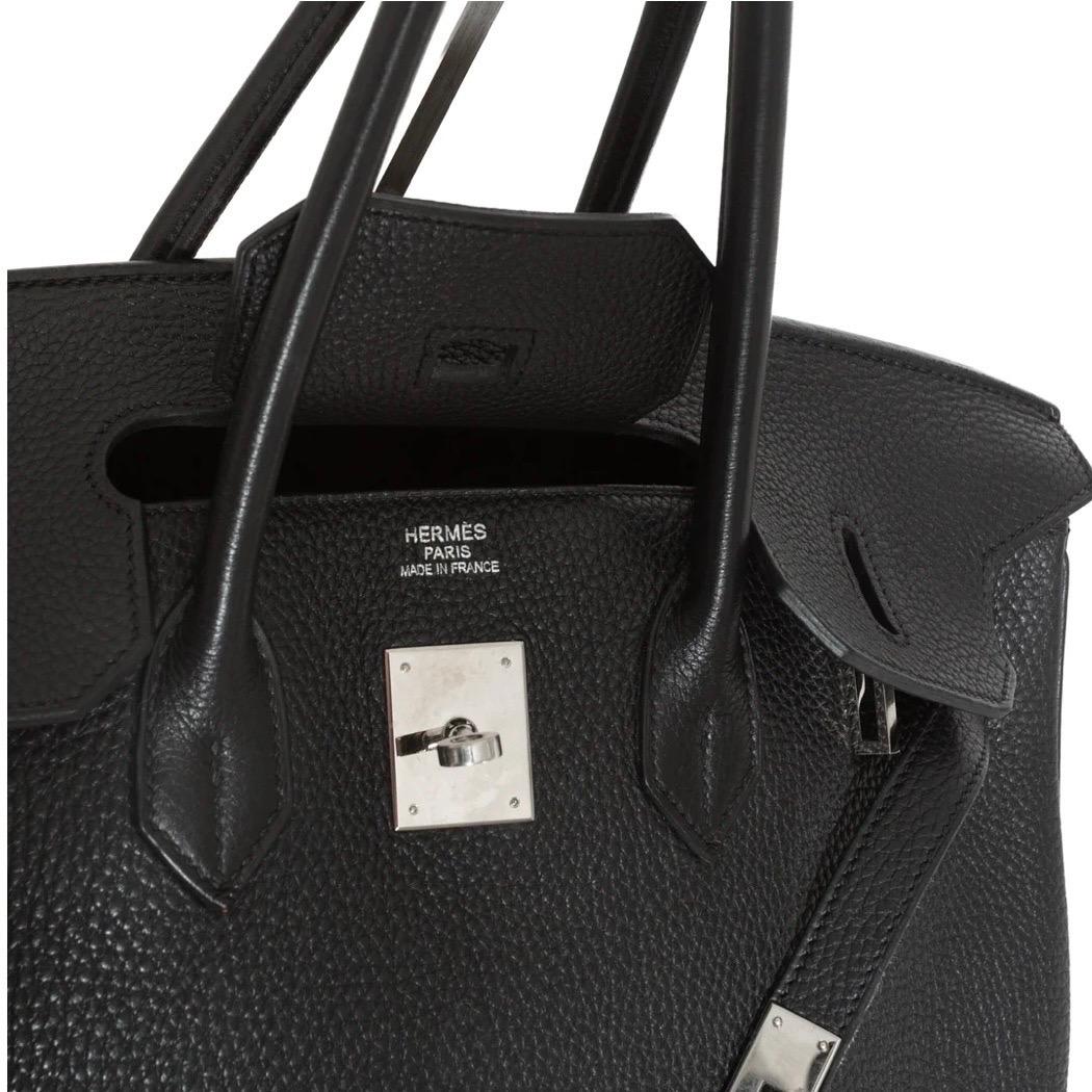 Hermès Birkin 35 Bag 2012 Plomb Togo Palladium-Plated For Sale 8