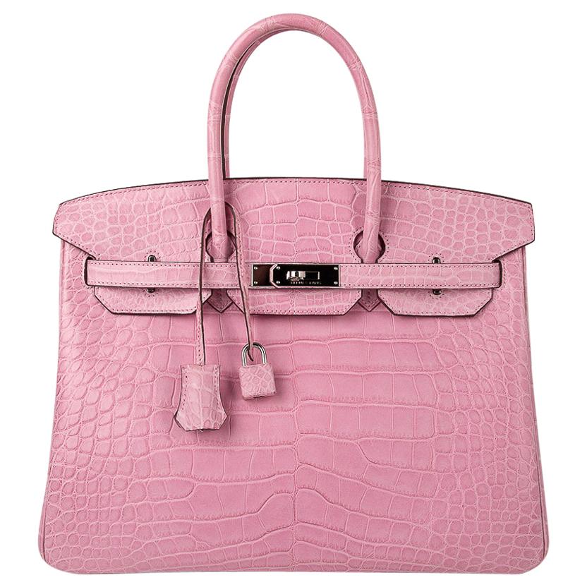 Hermes Birkin 35 Bag 5P Bubblegum Pink 