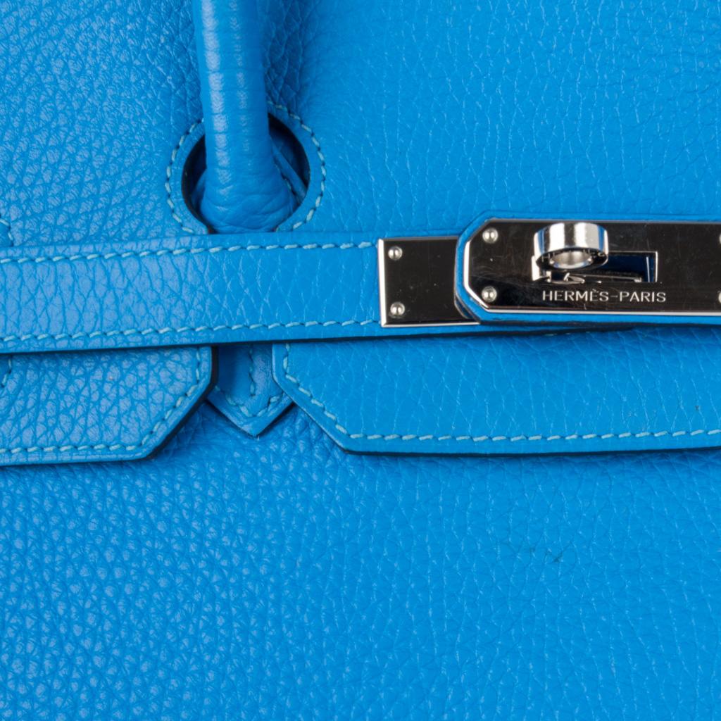 Hermes Birkin 35 Bag Blue Hydra Togo Palladium Hardware 3