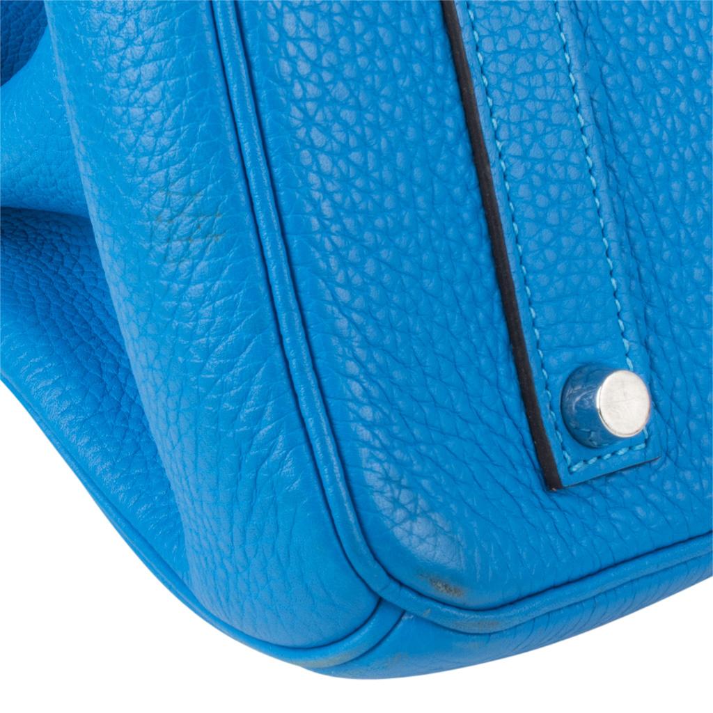 Hermes Birkin 35 Bag Blue Hydra Togo Palladium Hardware 7