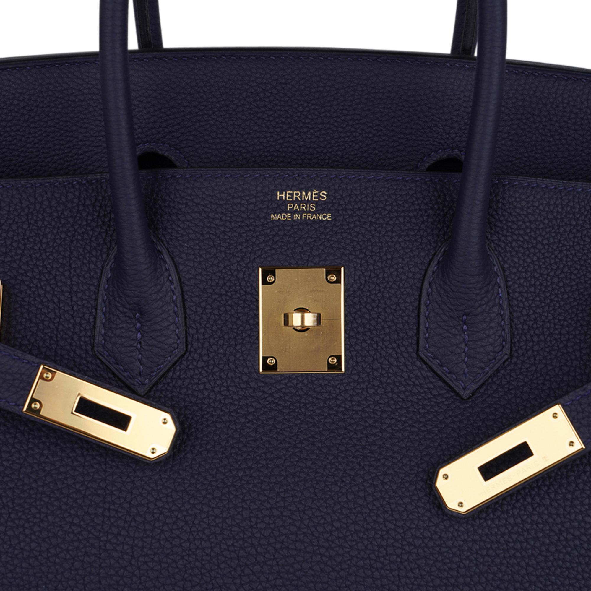 Hermes Birkin 35 Bag Blue Nuit Gold Hardware Togo Leather 1