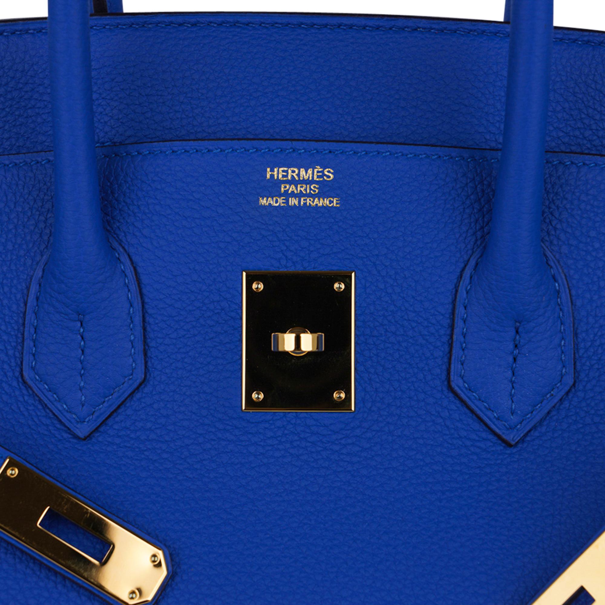 Women's Hermes Birkin 35 Bag Blue Zellige Gold Hardware Togo Leather