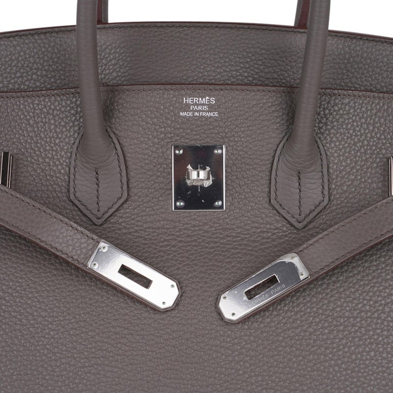 Hermès Birkin 35 Gris Tourterelle Ostrich Palladium Hardware