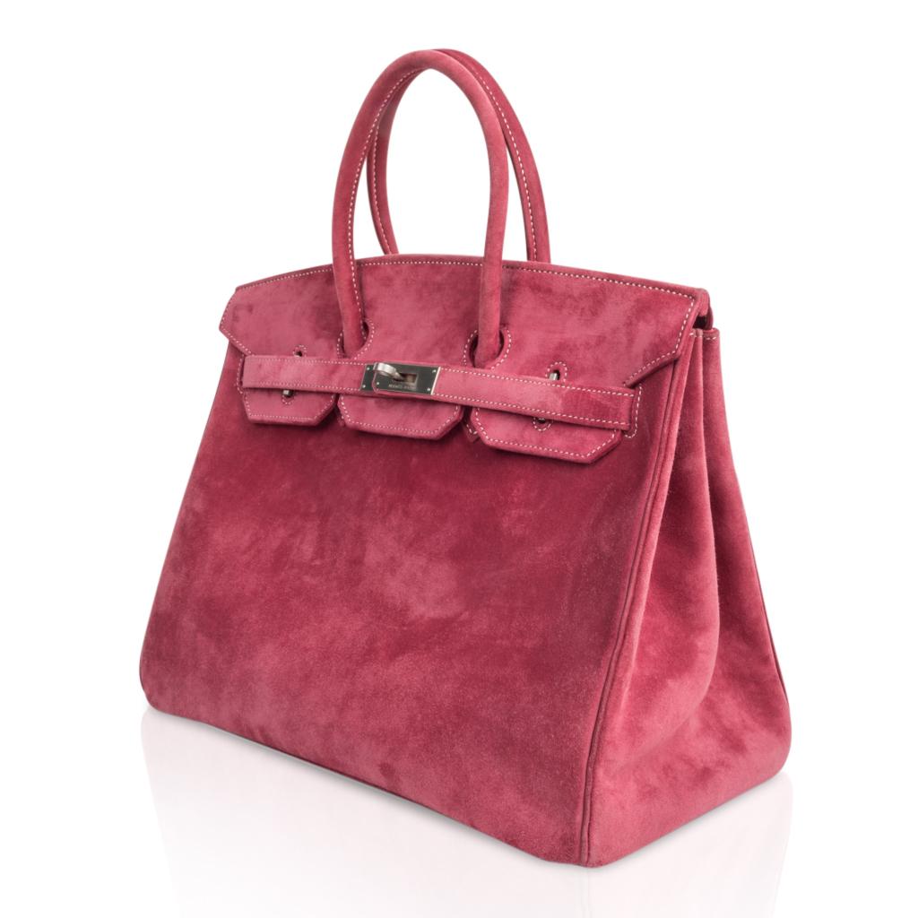 Hermes Birkin 35 Bag Fuchsia Pink Doblis Palladium Rare 3