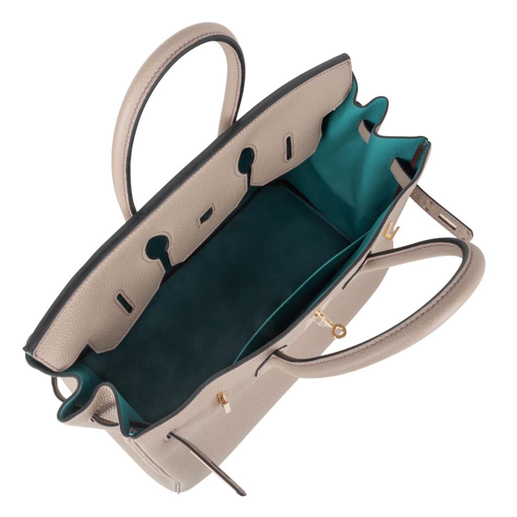 Hermes Birkin HSS 35 Gris Tourterelle Tri Colour Special Order Bag Gold Hardware For Sale 3