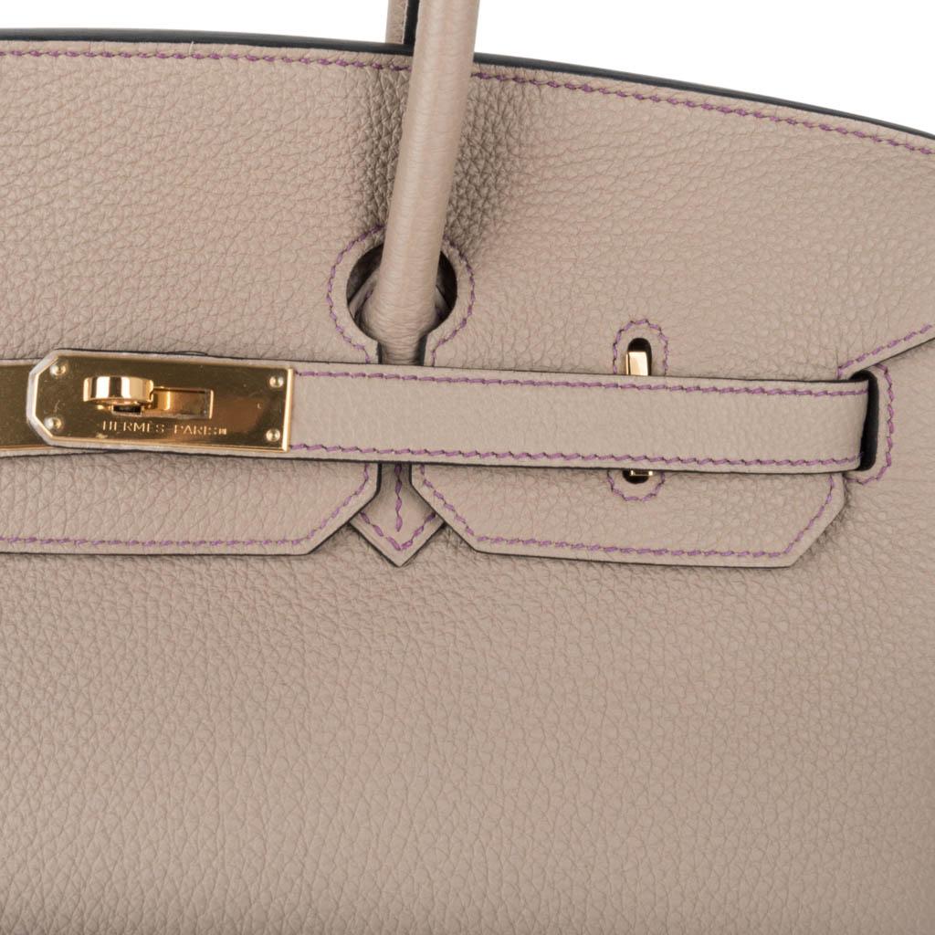 Women's Hermes Birkin HSS 35 Gris Tourterelle Tri Colour Rare Bag Gold Hardware For Sale