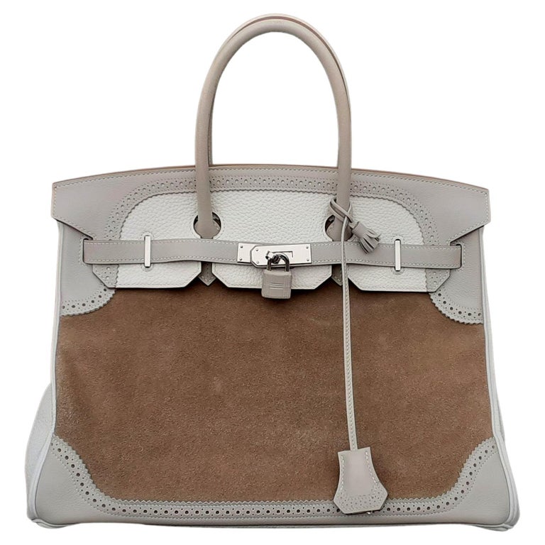 Hermes Birkin 35cm HSS Bi-Color Gris Mouette Etain Horseshoe Bag Special  Order at 1stDibs