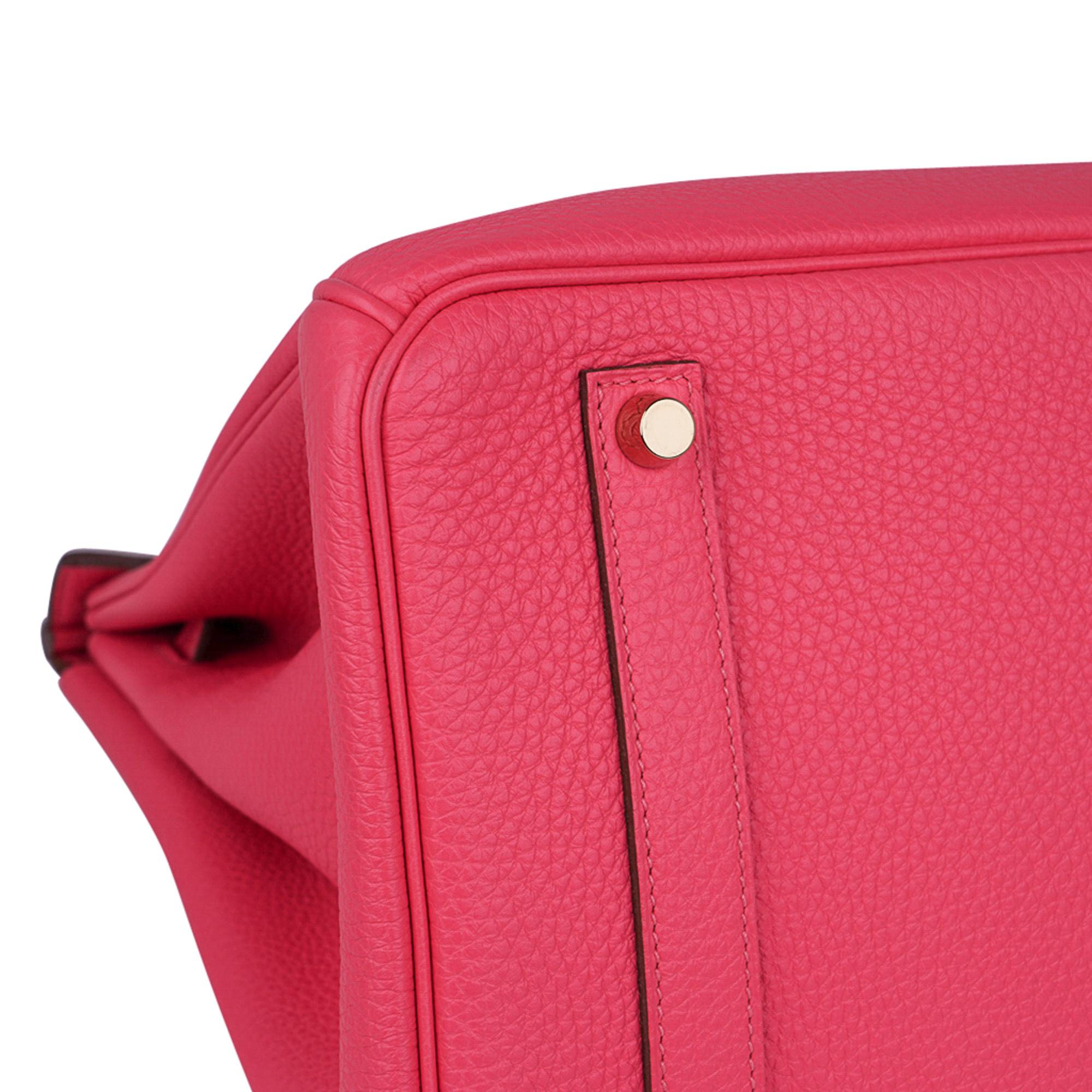 Hermes Birkin 35 Bag Pink Rose Lipstick Togo Gold Hardware 4