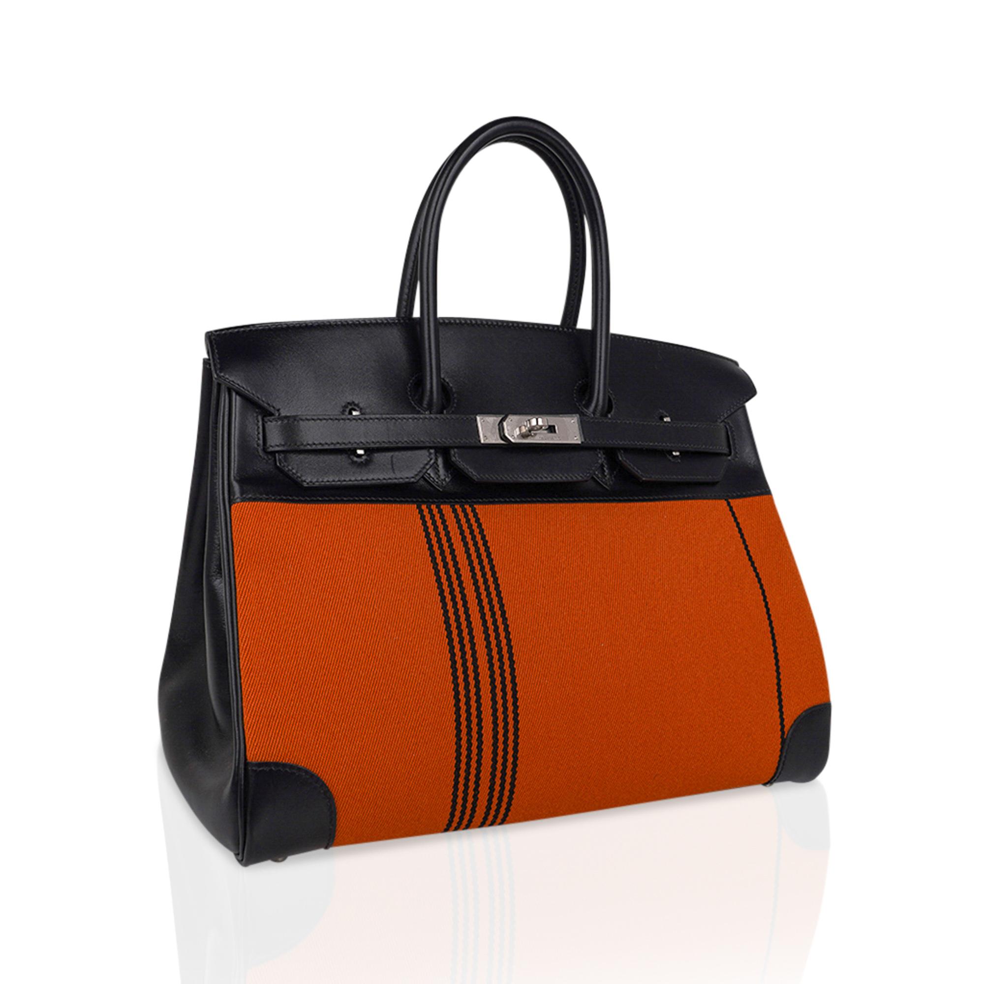 birkin bag black and orange