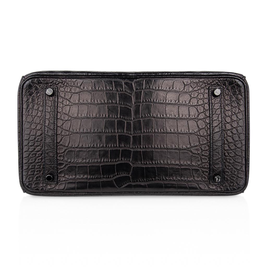 Hermes Birkin 35 Bag So Black Limited Edition Matte Black Alligator 4