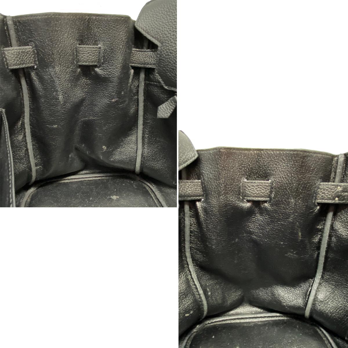 Hermes Birkin 35 Bag Togo Black Leather Palladium Hardware Top Handle Handbag  For Sale 4