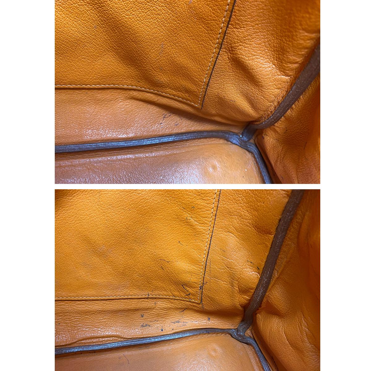 Hermes Birkin 35 Bag Togo Orange Leather GHW Top Handle Handbag For Sale 4