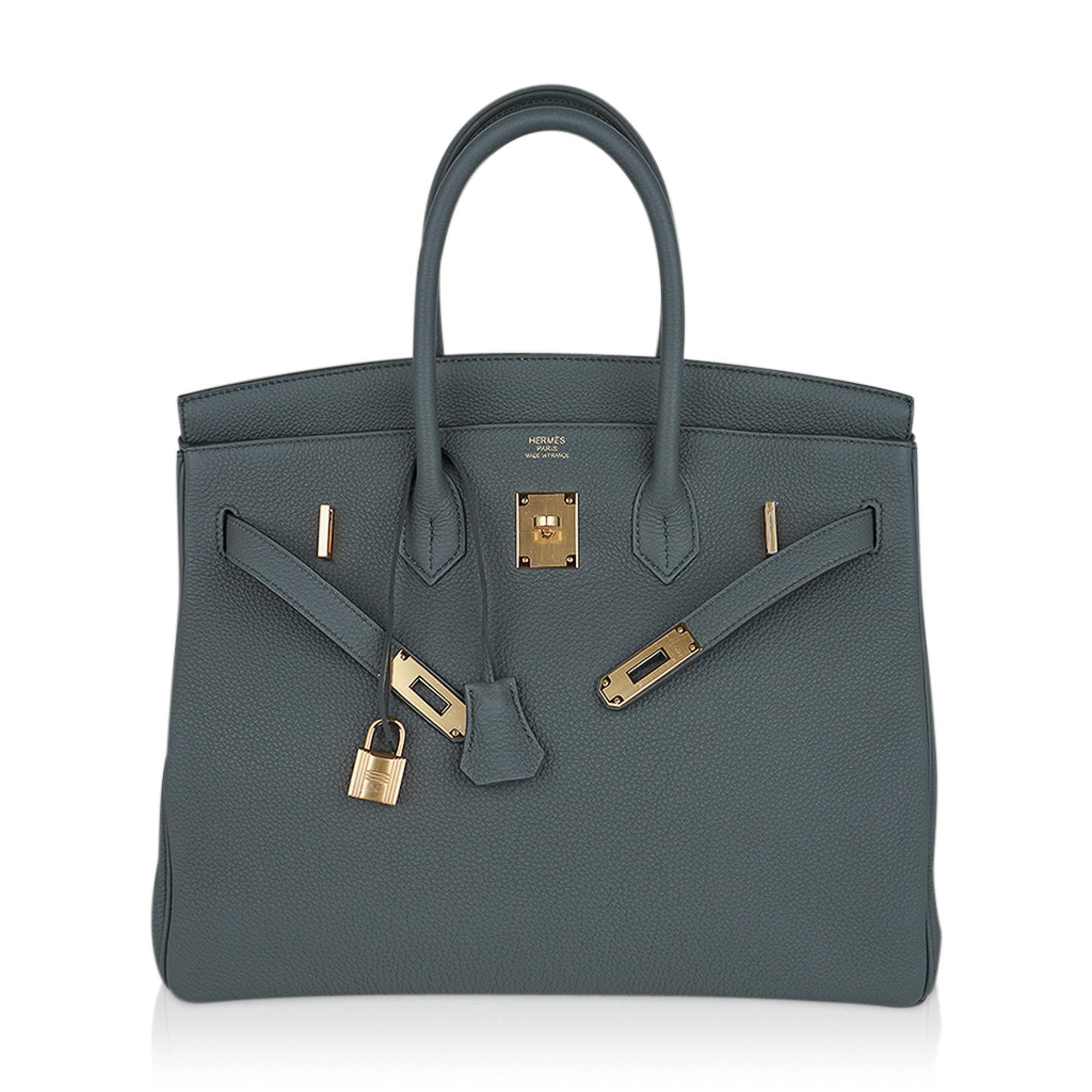 Noir Hermes Birkin 35 Sac Vert Amande Gold Hardware Togo Leather