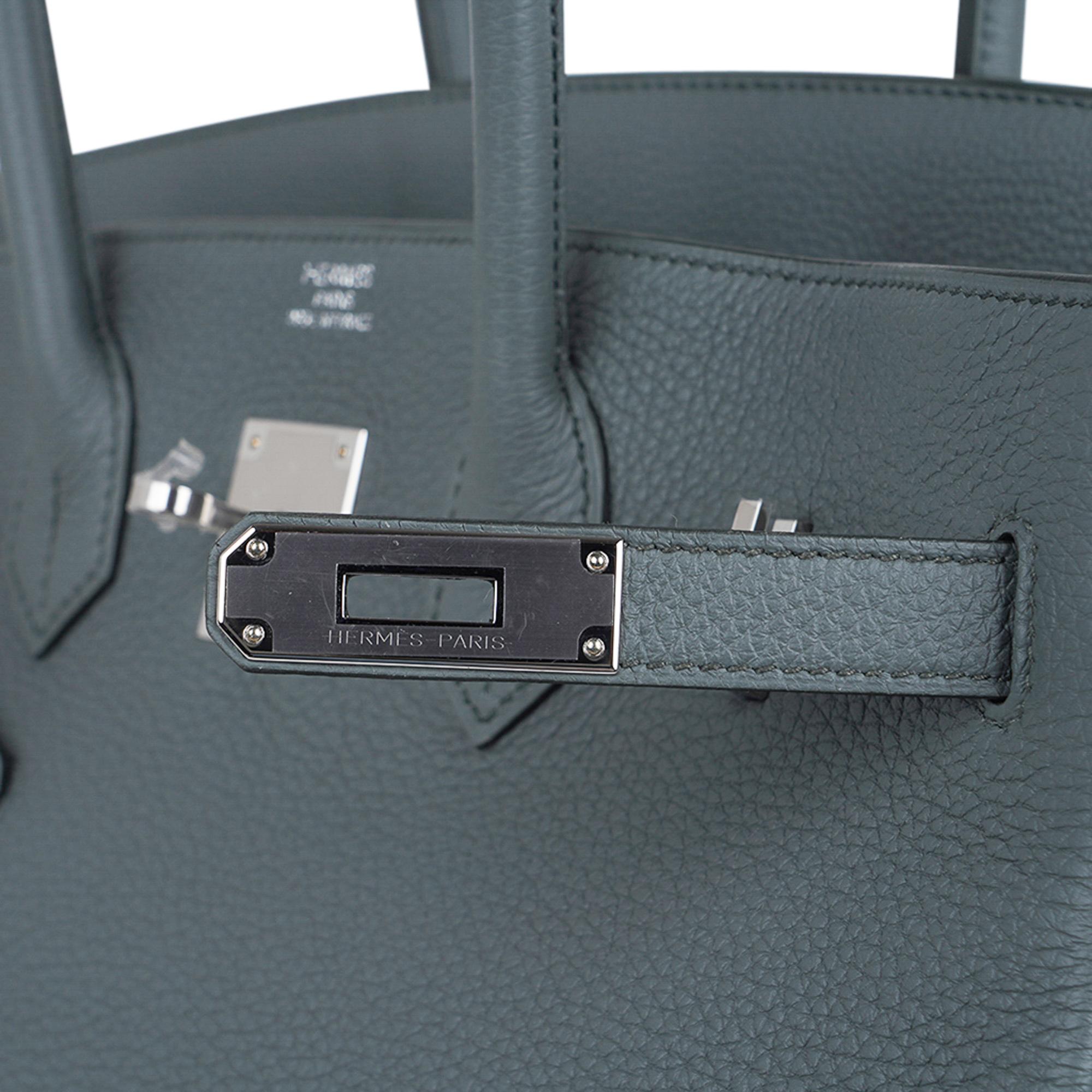 Hermes Birkin 35 Sac Vert Amande Palladium Hardware Togo Leather Pour femmes en vente