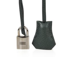 Hermes Birkin 35 Bag Vert Fonce / Vert Anis / Chartreuse Interior Ruthenium Togo