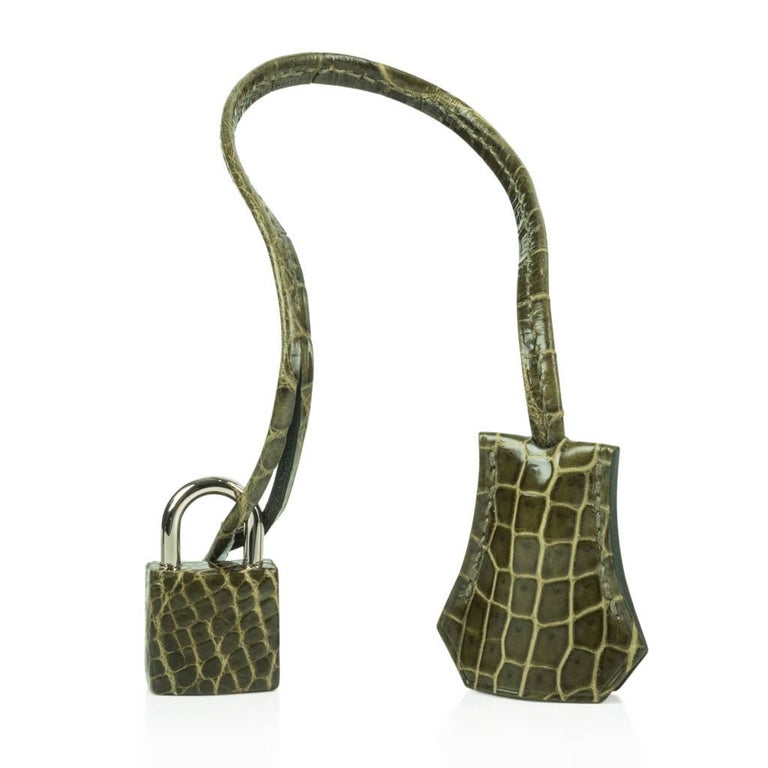 Hermès Sac Birkin 35 Cuir Croco Vert Veronese Cuirs exotiques ref.102567 -  Joli Closet