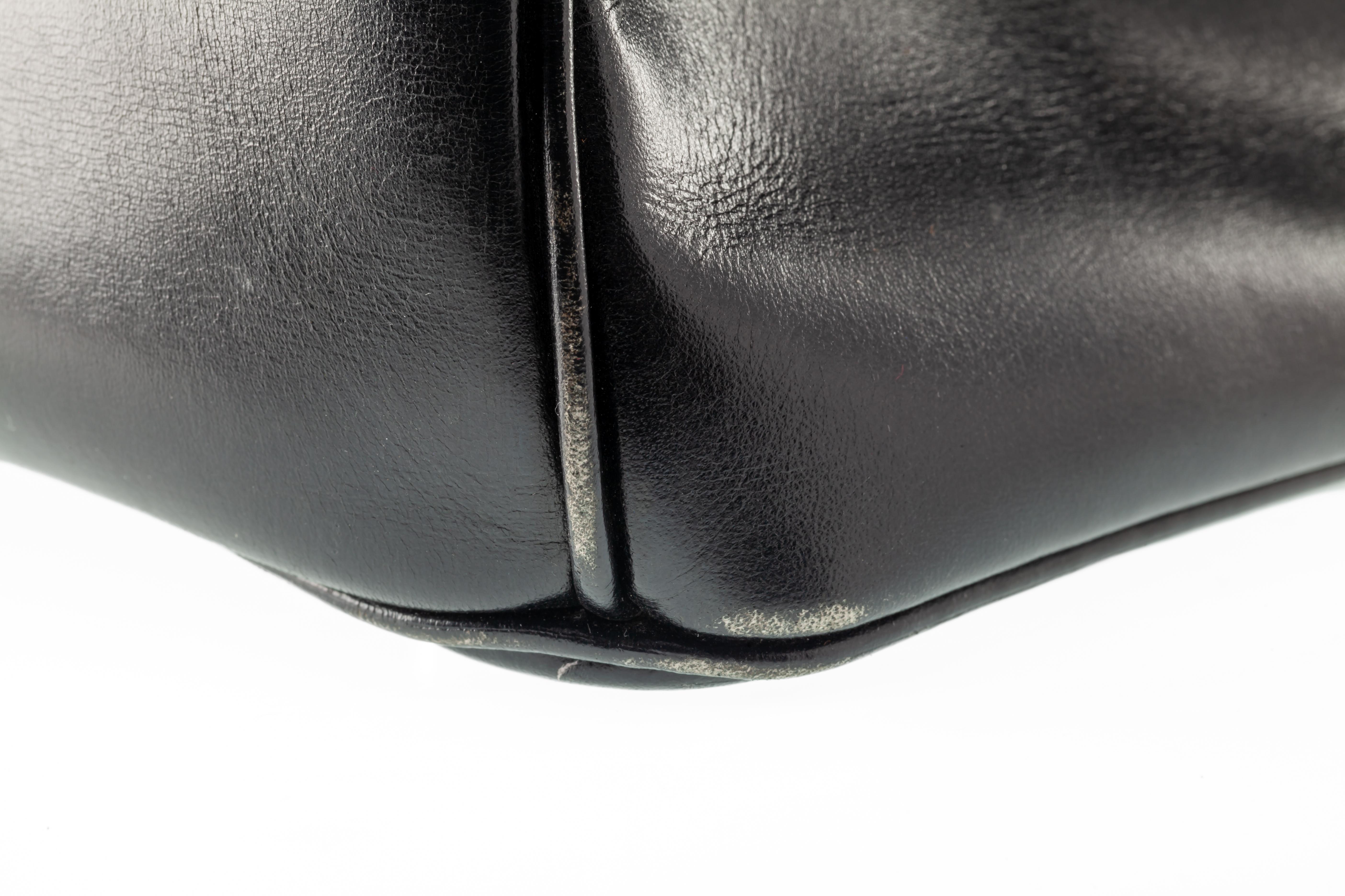 Hermes Birkin 35 Black Box Leather Purse 2000 with Original Dust Bag PHW 3