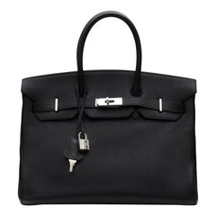 Hermès Birkin 35 Black Clemence PHW