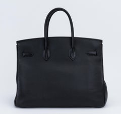 Hermes Birkin 35 Black Epsom Palladium