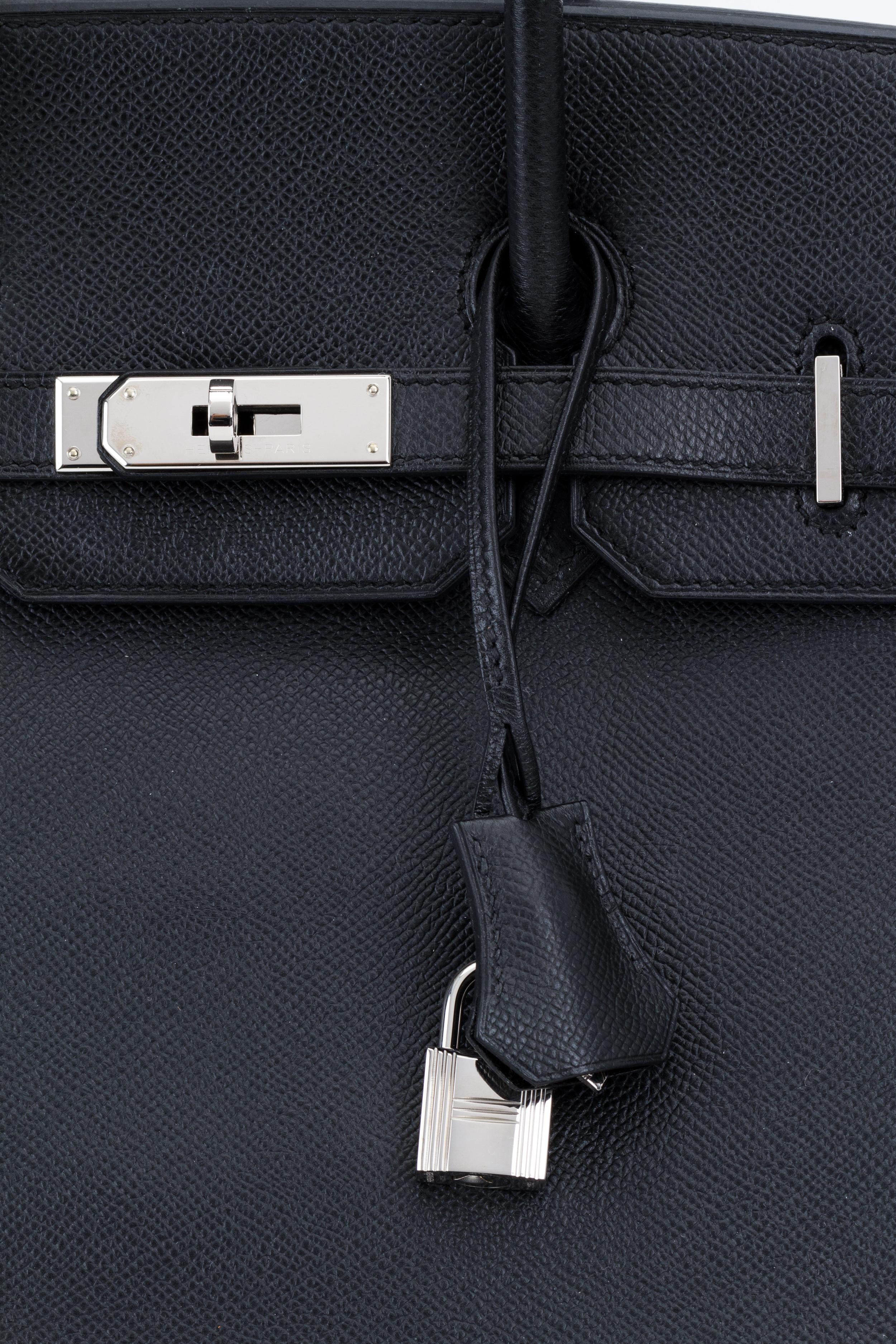 Women's Hermes Birkin 35 Black Epsom Palladium
