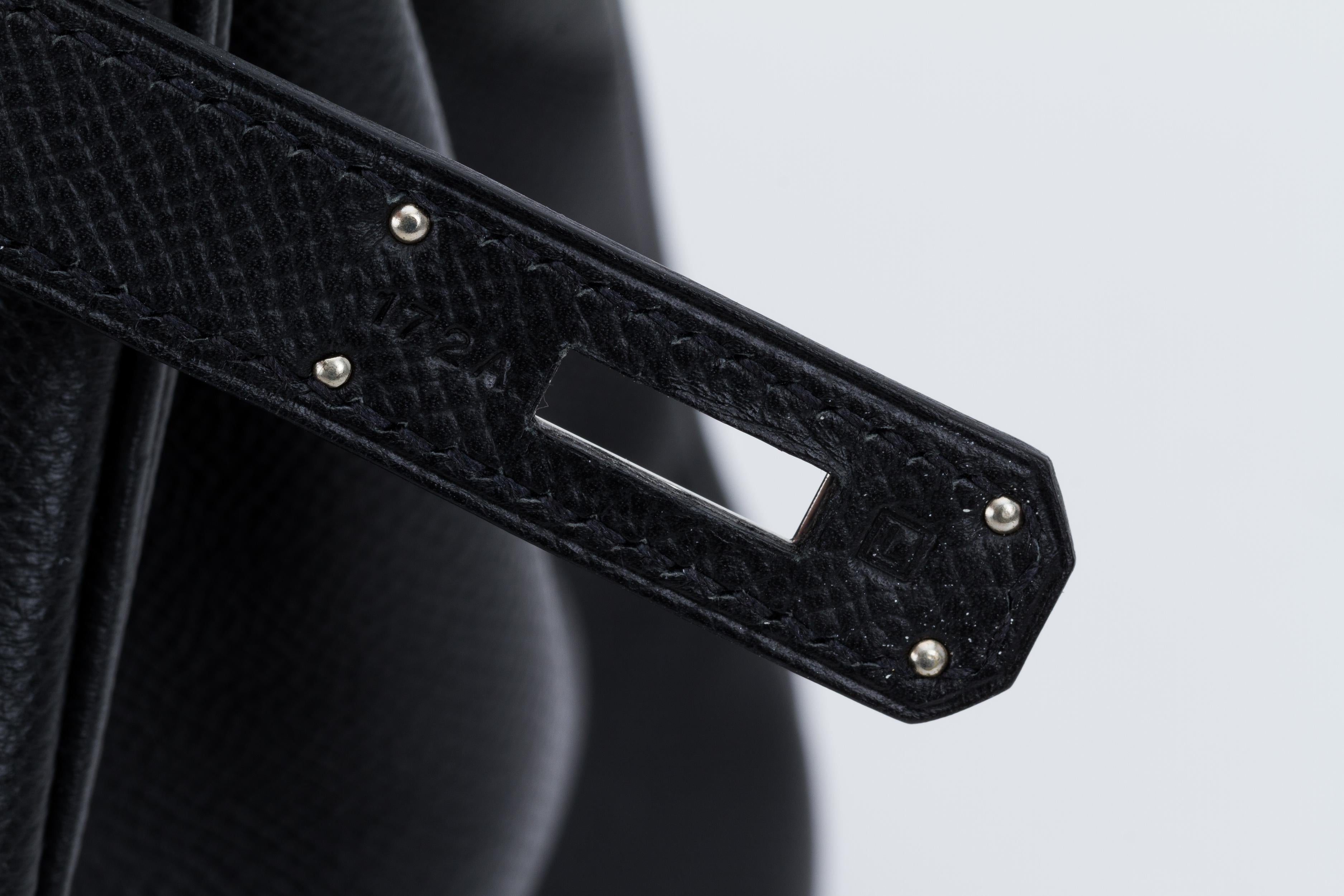 Hermes Birkin 35 Black Epsom Palladium 3