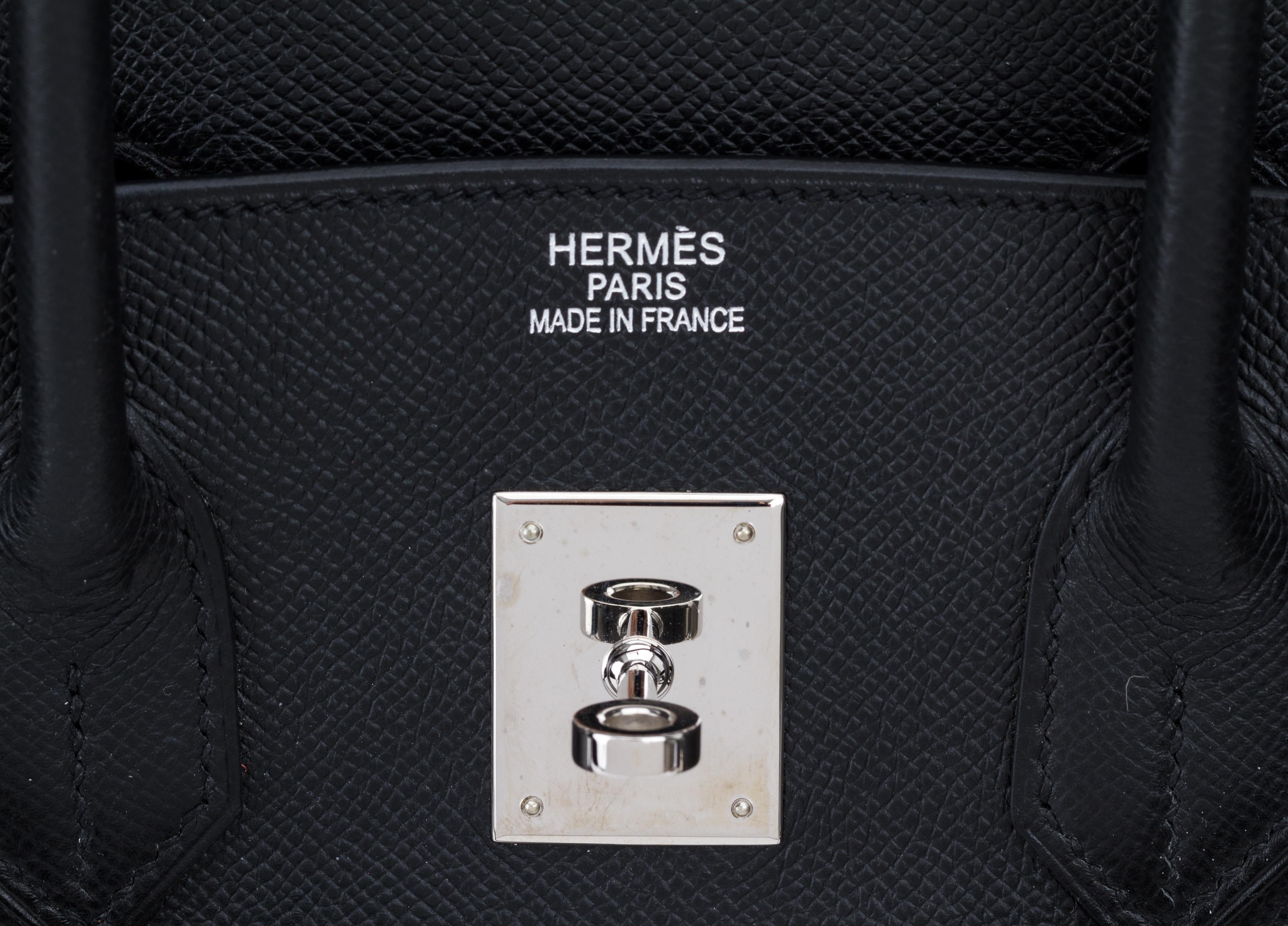 Hermes Birkin 35 Black Epsom Palladium 4
