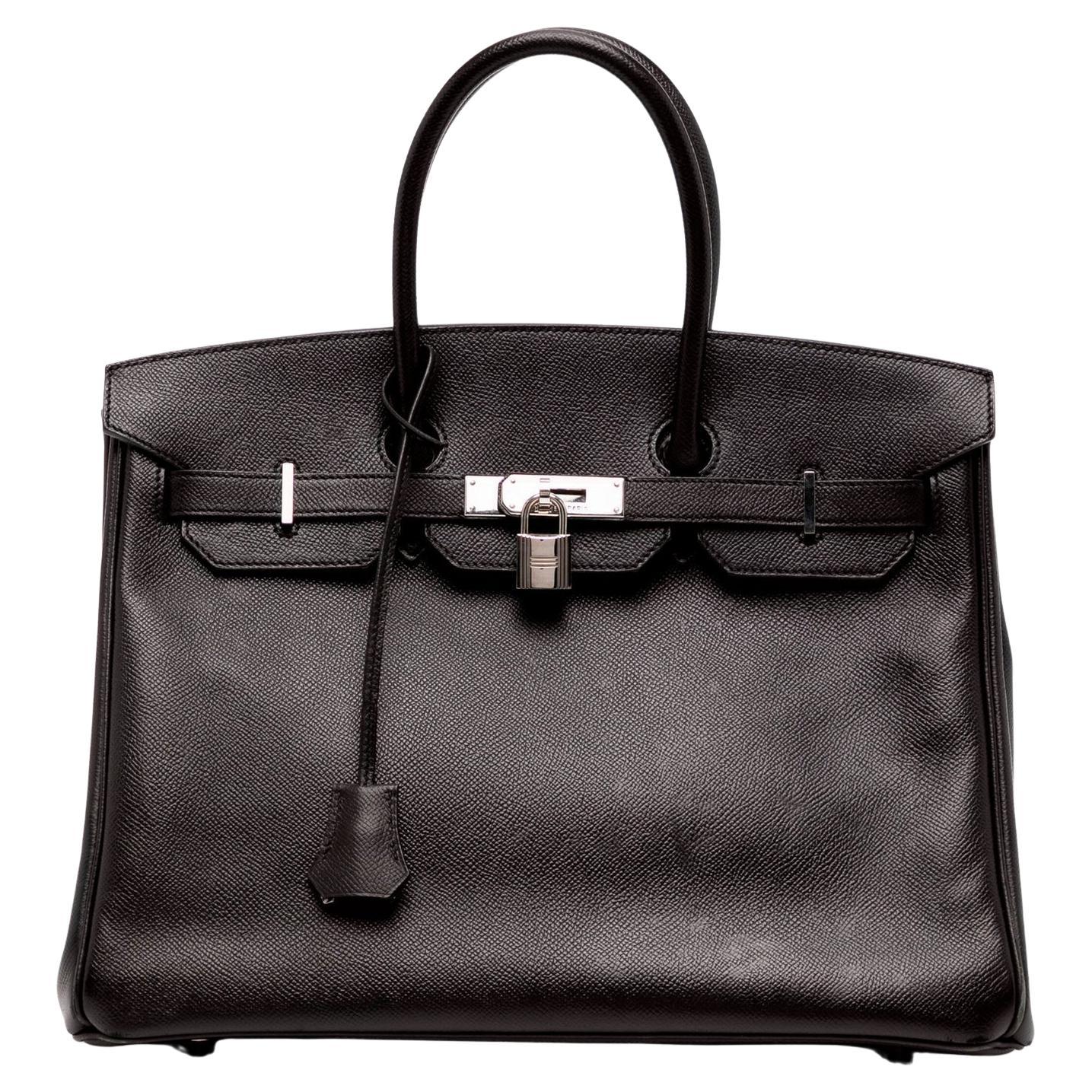 Hermès Birkin 35 Black Epsom PHW For Sale