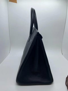 Hermes Birkin 35 Black Epsonm Leather Gold Hardware Stamp X 2016