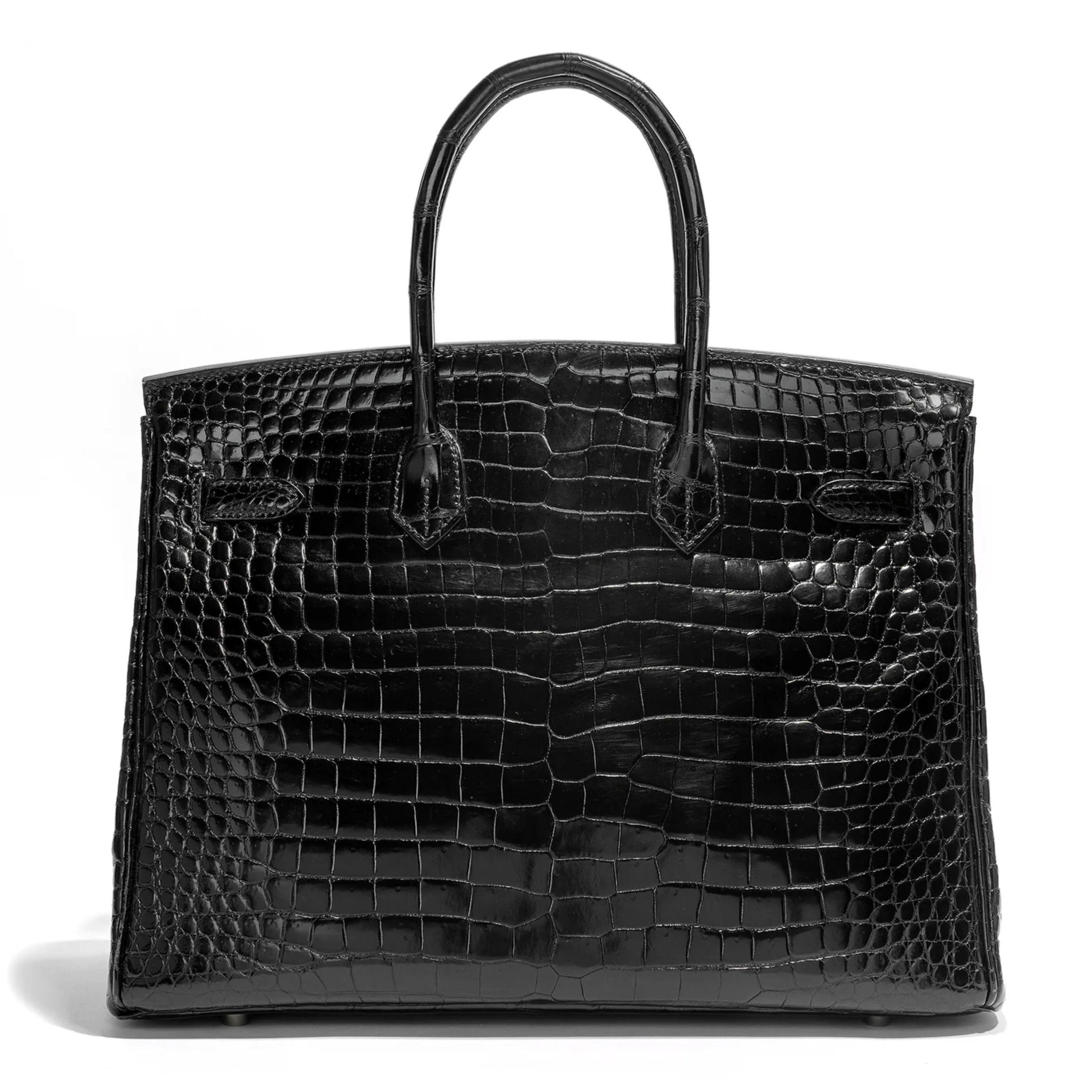 Hermès Birkin 35 Nero GHW In condizioni buone in vendita a London, GB