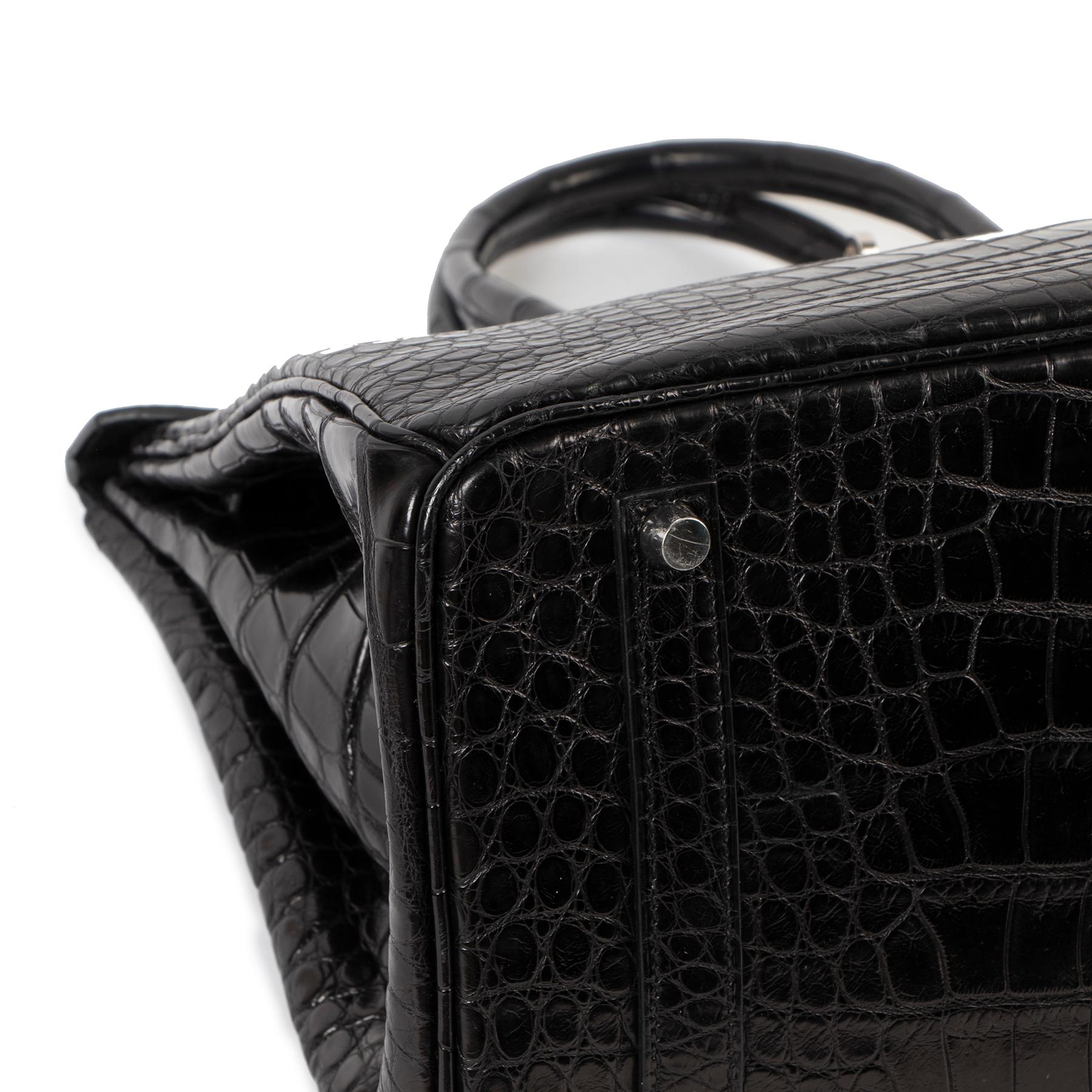 Hermès Birkin 35 Black Matte Alligator PHW 4