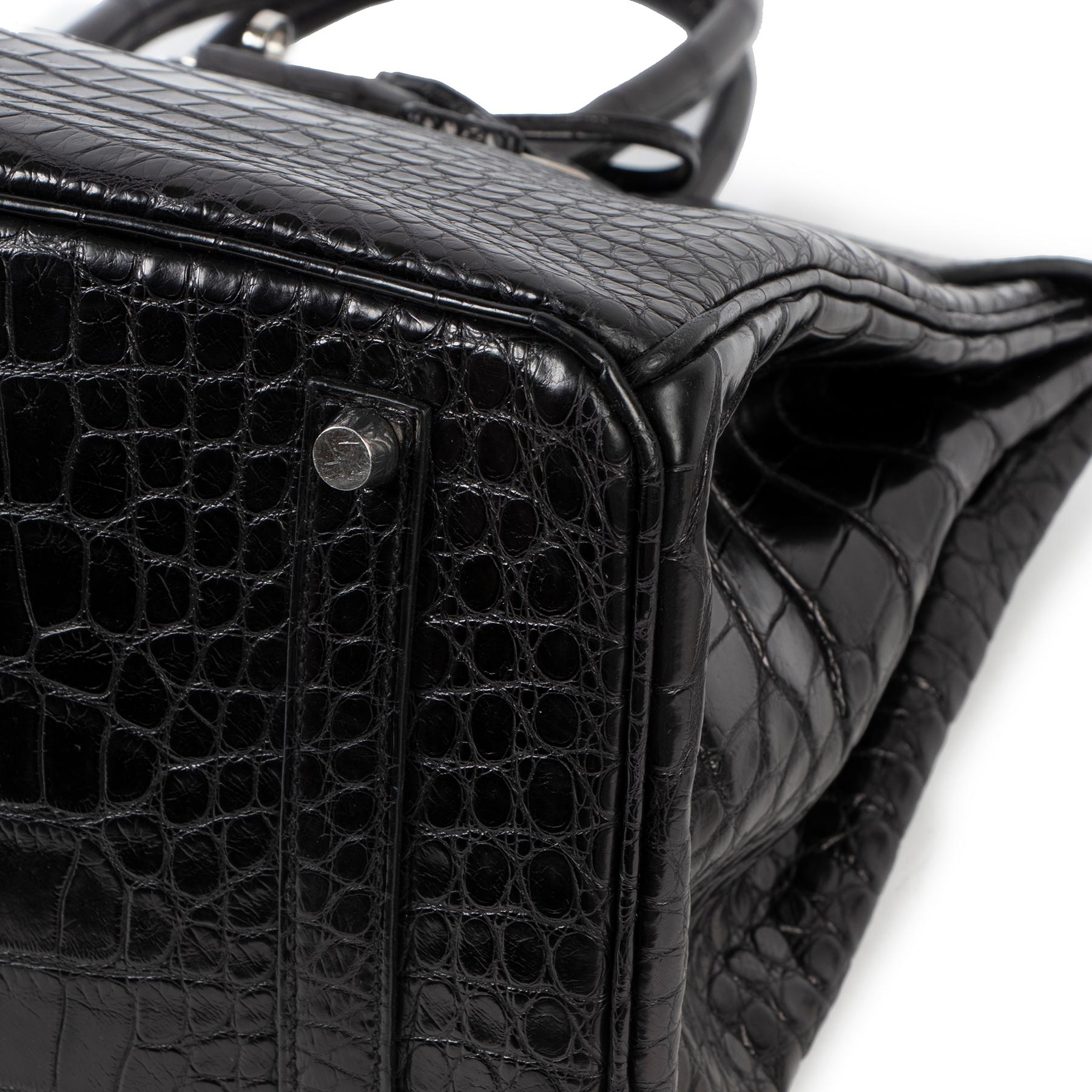 Hermès Birkin 35 Black Matte Alligator PHW 5