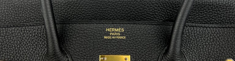 Birkin 35 Black Colour in Togo Leather with gold hardware. Hermès