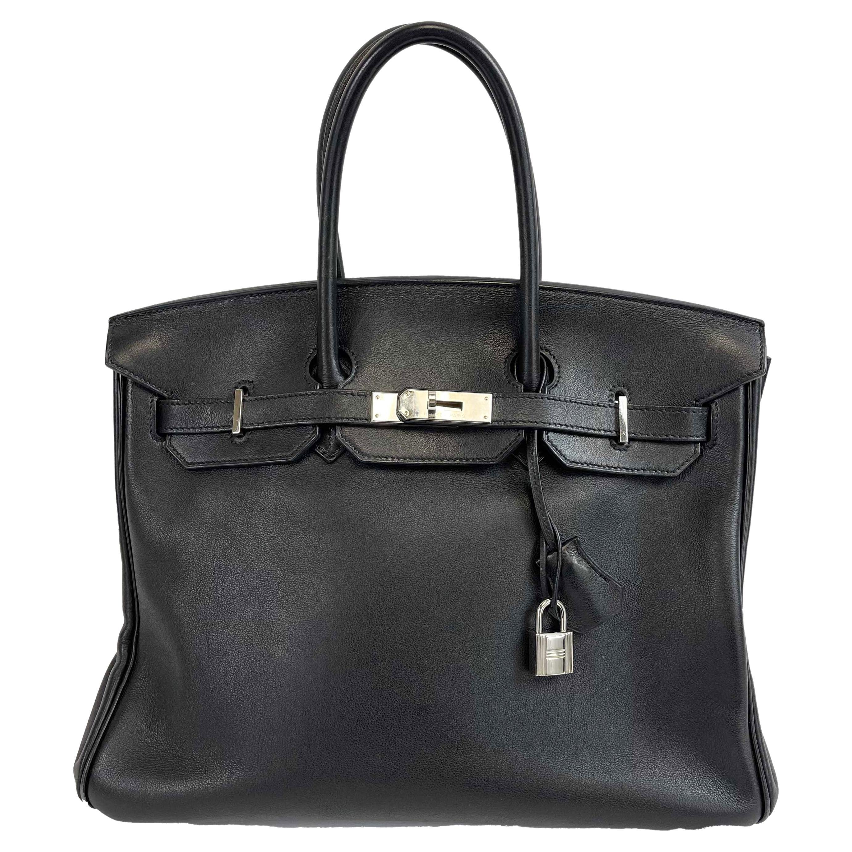 AN ÉTOUPE SWIFT LEATHER BIRKIN 35 WITH PALLADIUM HARDWARE, HERMÈS, 2010