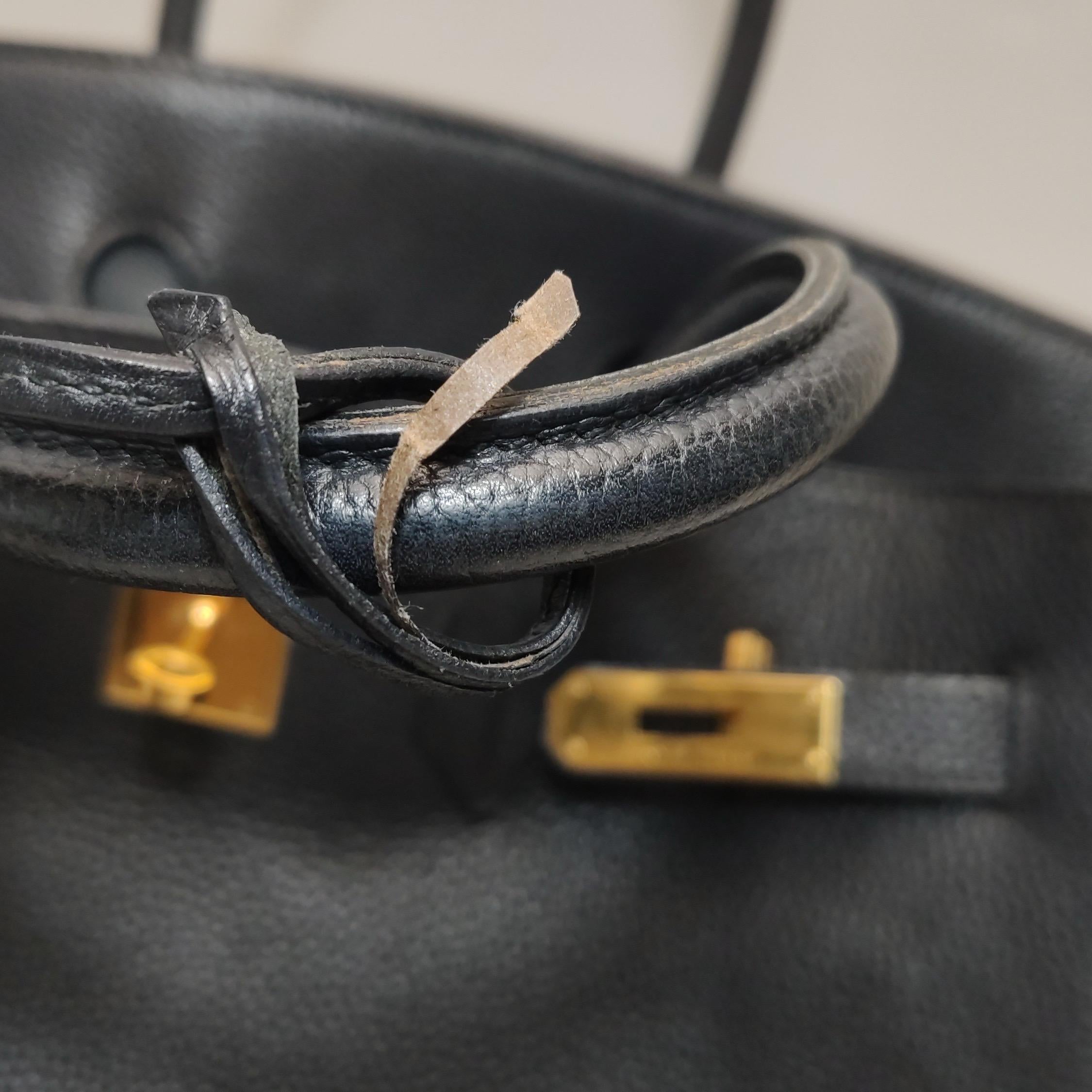 Hermes Birkin 35 Black Togo calfskin leather gold hardware 2004 13
